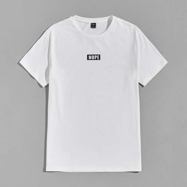 

Men Letter Graphic Tee, White