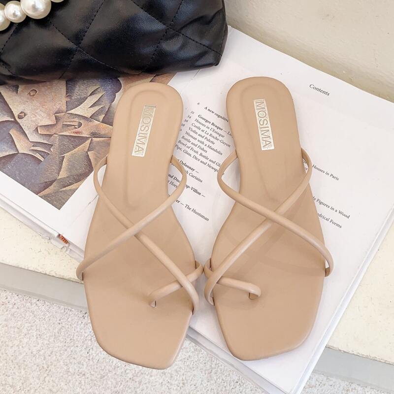 

Minimalist Flat Thong Sandals, Khaki