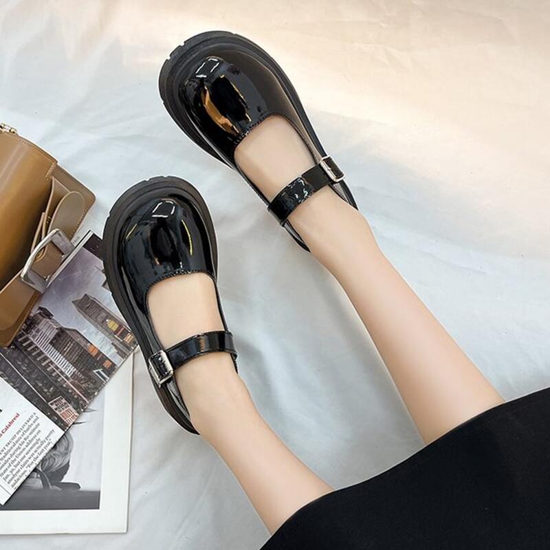 

Patent Leather Mary Jane Pumps, Black