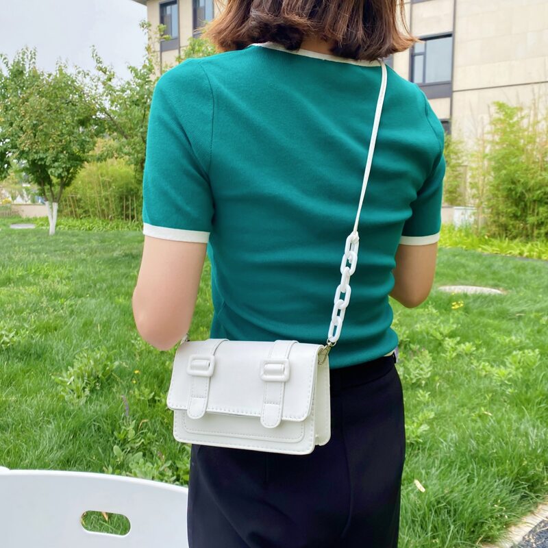 

Flap Crossbody Bag, White