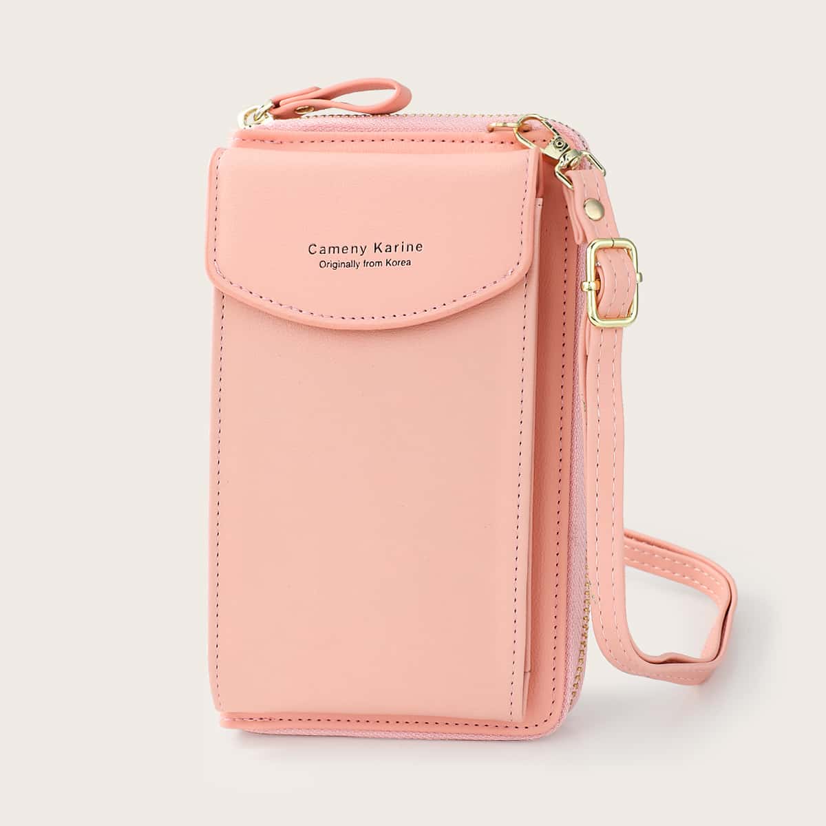 

Letter Graphic Crossbody Bag, Pink
