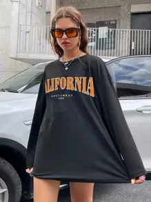 Letter Graphic Tee - Black - View 5