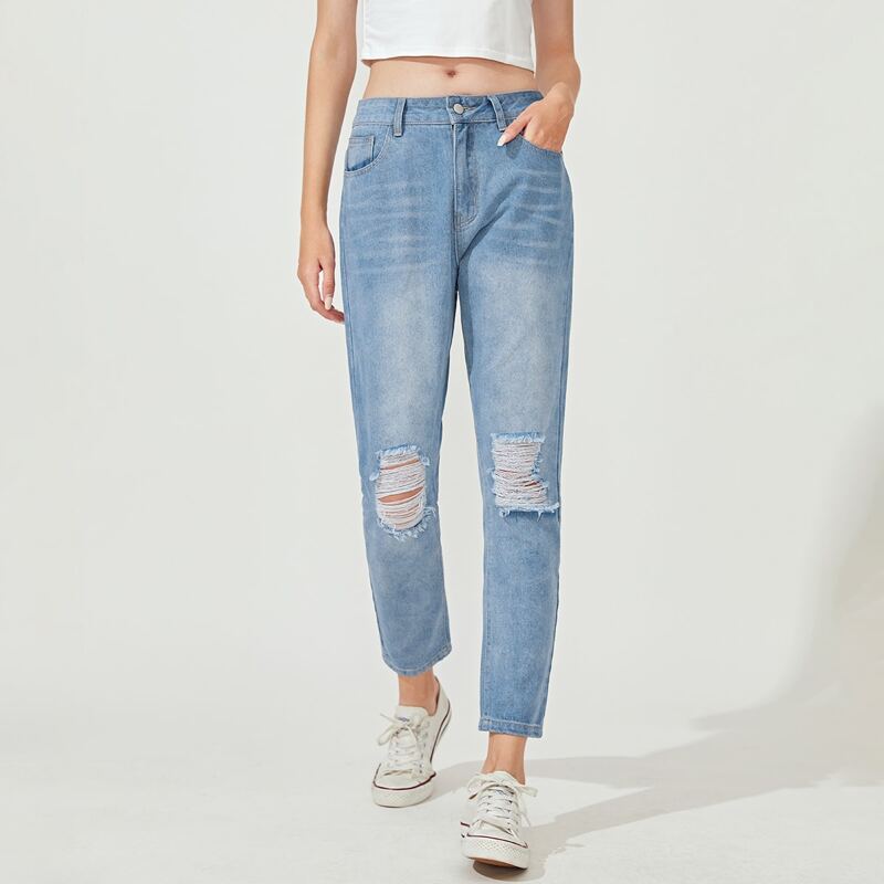 

Washed Ripped Jeans, Light wash