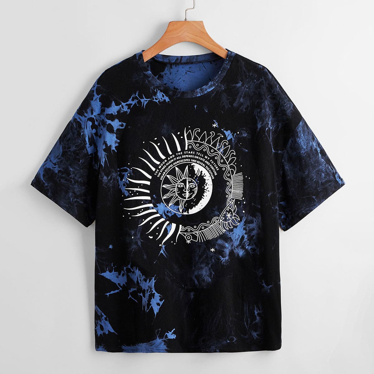 

Letter Sun & Moon Graphic Tie Dye Tee, Multicolor