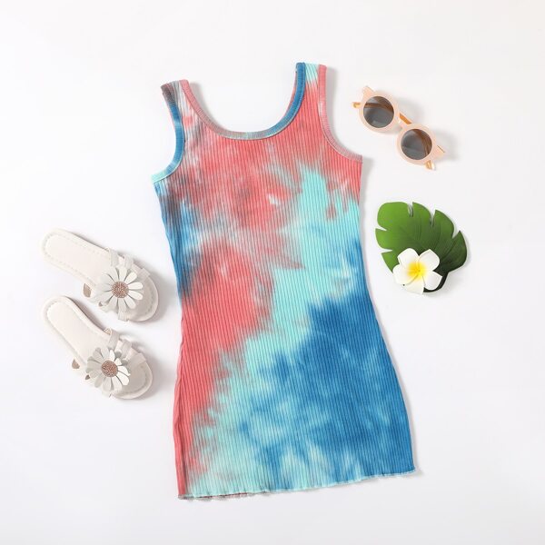 

Toddler Girls Tie Dye Rib-knit Dress, Multicolor