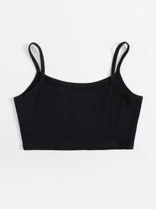 SHEIN Girls Fire Print Cami Top - Black - View 2