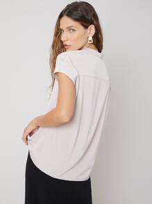 MOTF PREMIUM STRAIGHT BATWING SLEEVE TOP - Dusty Pink - View 2