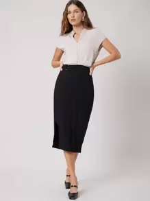 MOTF PREMIUM STRAIGHT BATWING SLEEVE TOP - Dusty Pink - View 4