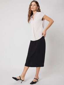 MOTF PREMIUM STRAIGHT BATWING SLEEVE TOP - Dusty Pink - View 8