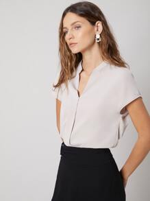 MOTF PREMIUM STRAIGHT BATWING SLEEVE TOP - Dusty Pink - View 9