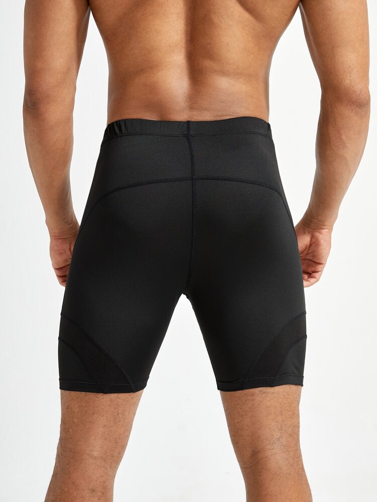 Hombres Mallas Deportivas unicolor - Negro - Añade 2