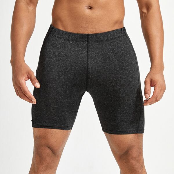 

Men Solid Sports Shorts, Dark grey