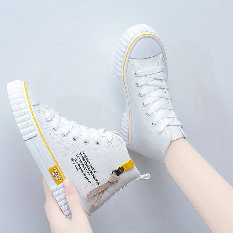 

Letter Graphic High Top Skate Shoes, White