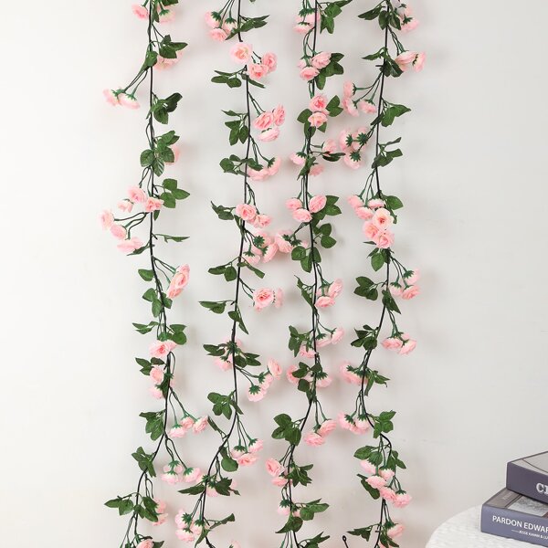 

1pc Artificial Rose Vine, Pink