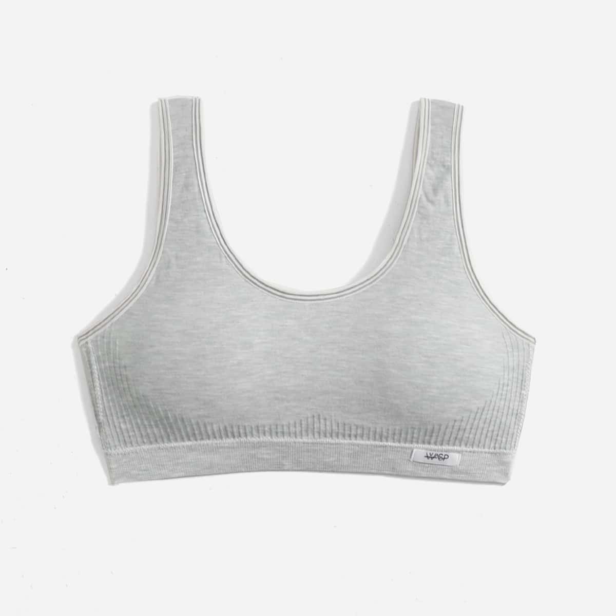 

Striped Trim Bralette, Mint green