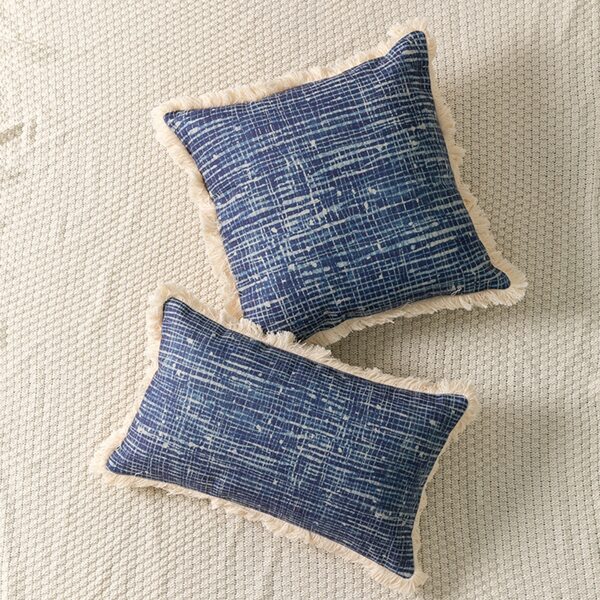 

1pc Tassel Trim Cushion Cover Without Filler, Multicolor