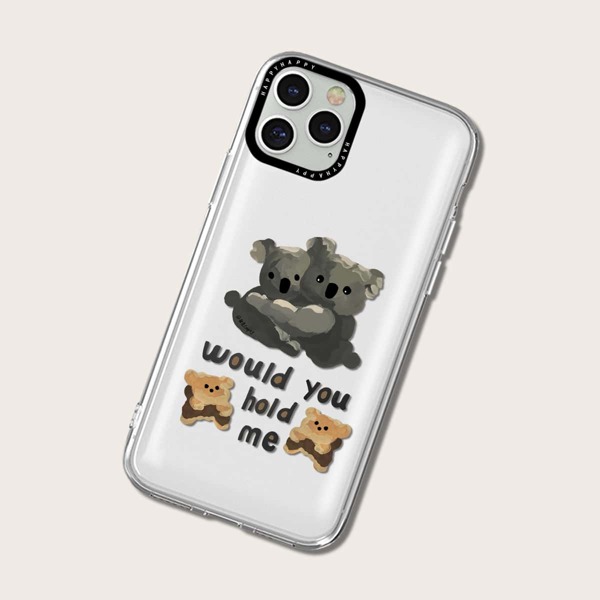 

Cartoon Bear Print Phone Case, Multicolor