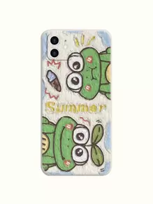 Funda para móvil con estampado de rana de dibujos animados - Multicolor - Ver 1