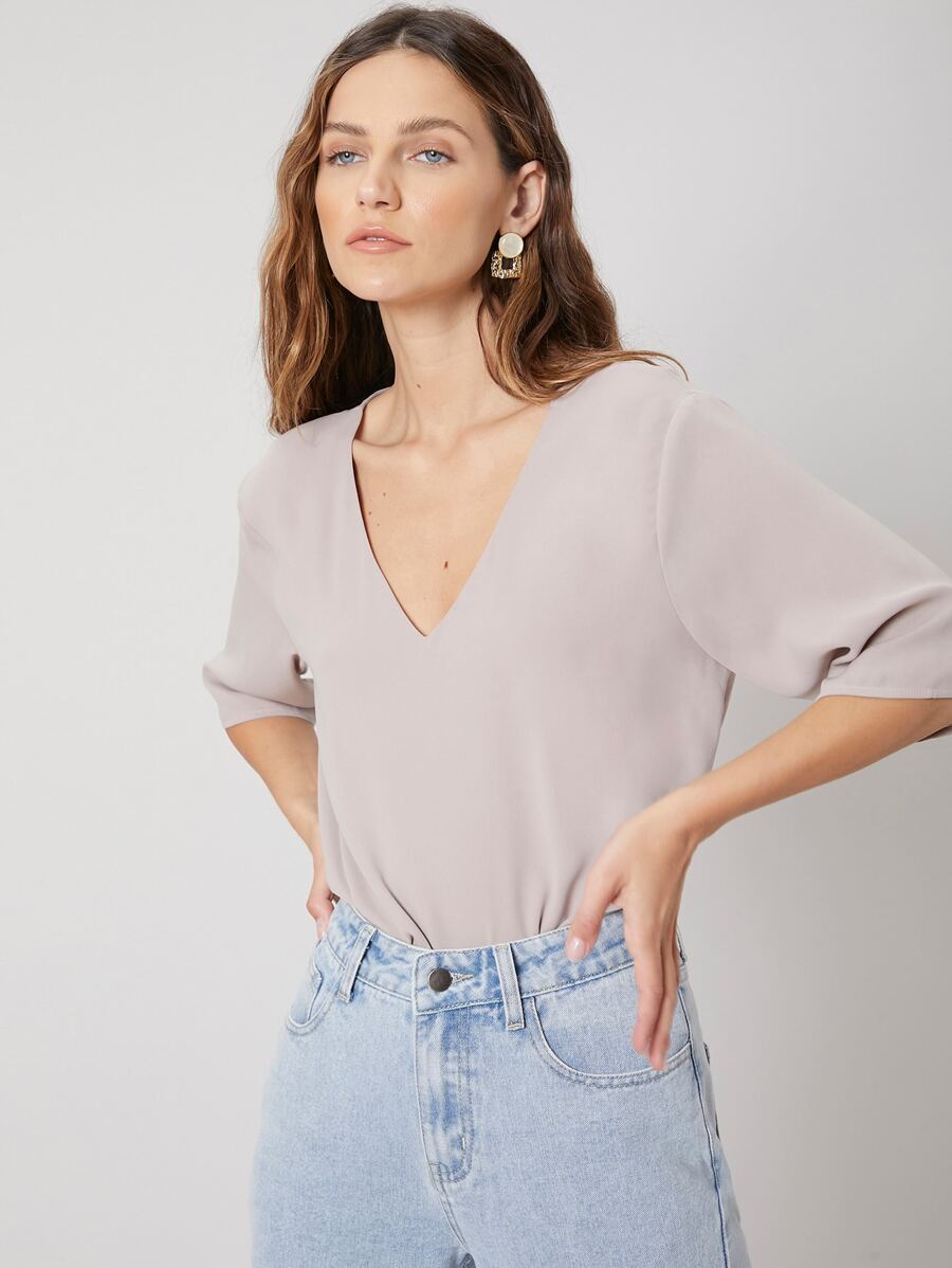 MOTF PREMIUM REGULAR FIT TOP - Dusty Purple - View 1