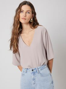 MOTF PREMIUM REGULAR FIT TOP - Dusty Purple - View 4