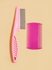 2入組寵物梳子套裝 - 玫紅色 - 查看 3