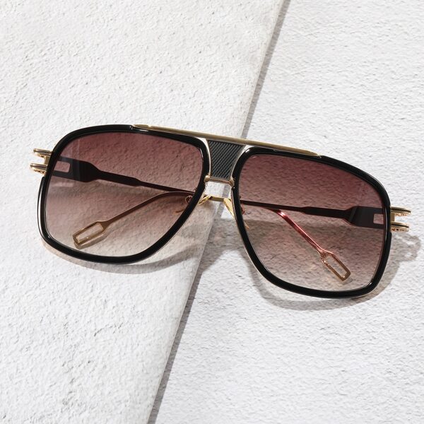 

Men Irregular Frame Sunglasses, Brown