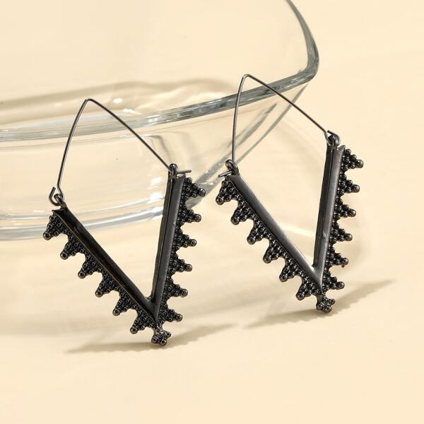 

Geo Shaped Earrings, Gun black