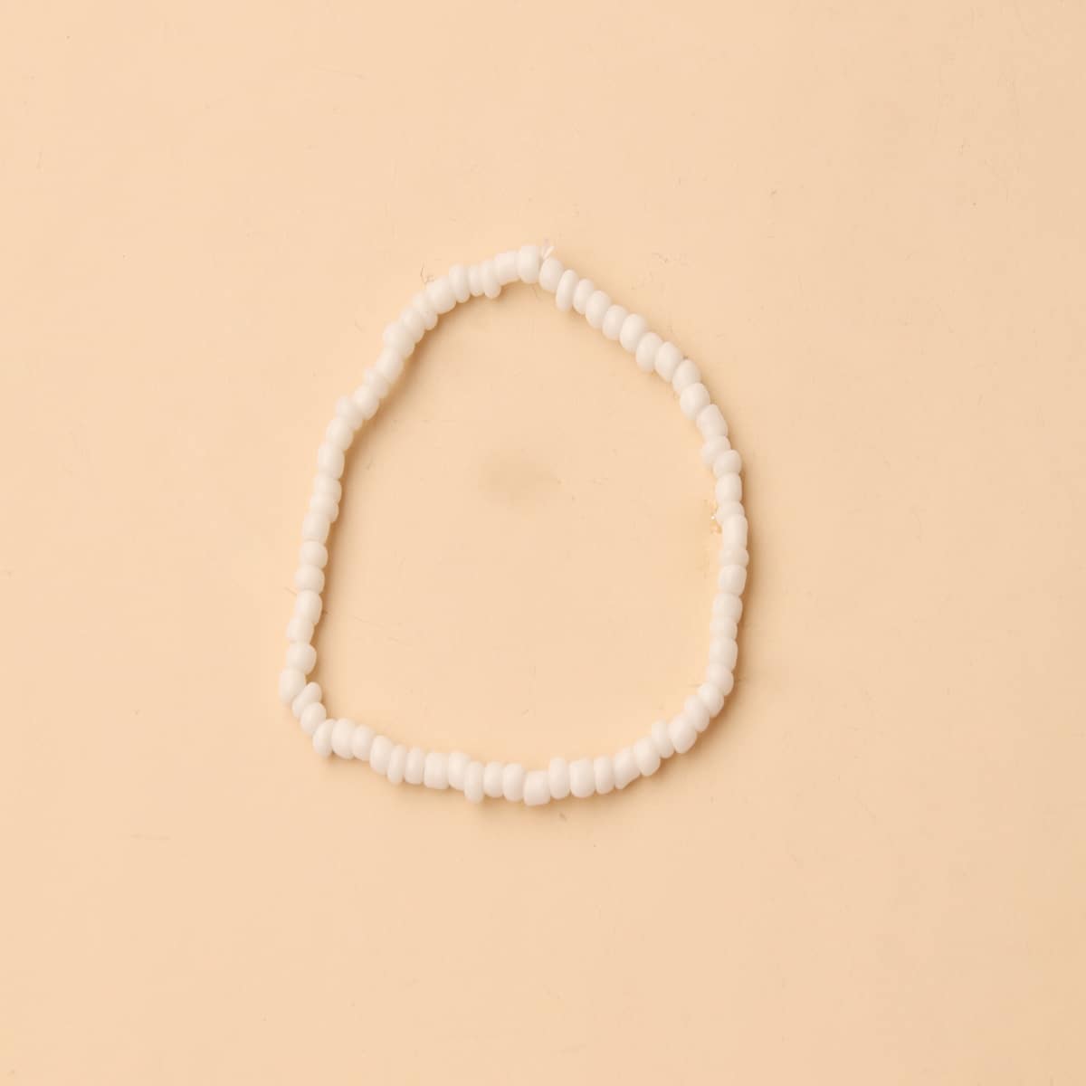 

1pc Simple Beaded Bracelet, White