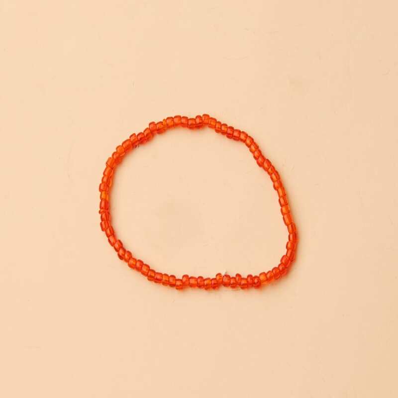 

1pc Simple Beaded Bracelet, Red