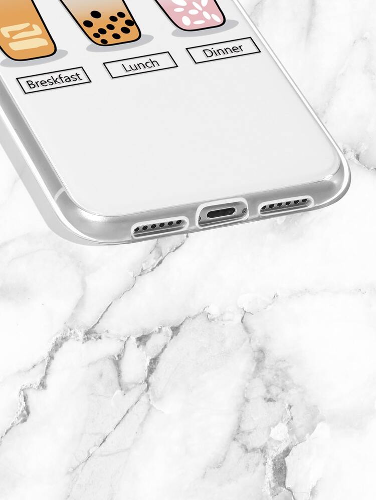 飲料圖案手機殼 - 無色 - 查看 3