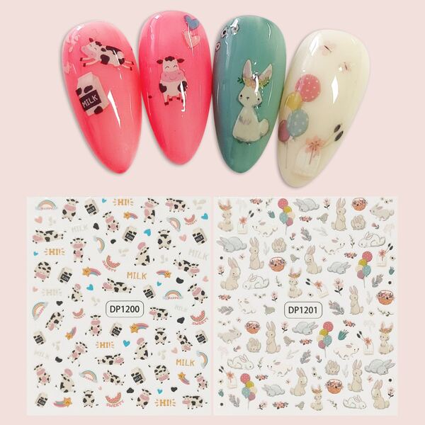

1sheet Animal Pattern Nail Sticker, Multicolor