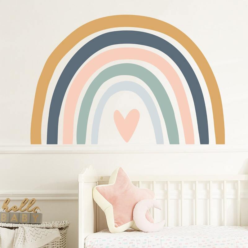 

Kids Rainbow Print Wall Sticker, Multicolor