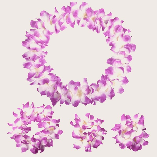 

4pcs Summer Party Wreath, Purple