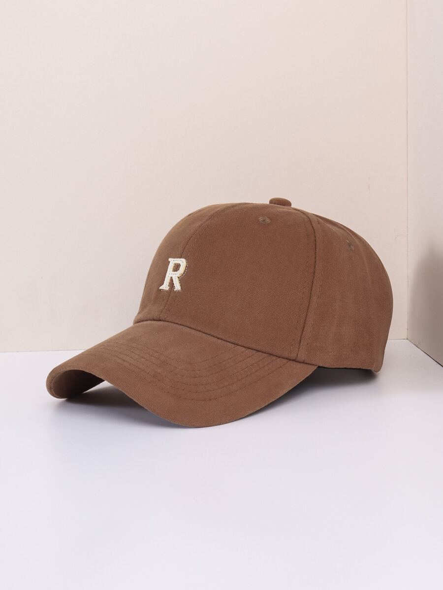 Men's Casual Solid Baseball Cap - Coffee Brown - View 1