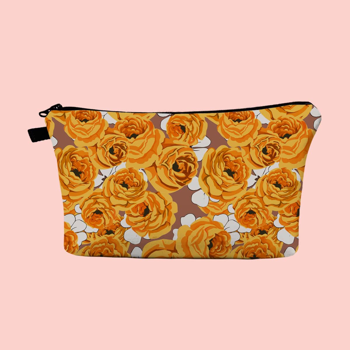 

Rose Print Makeup Bag, Yellow