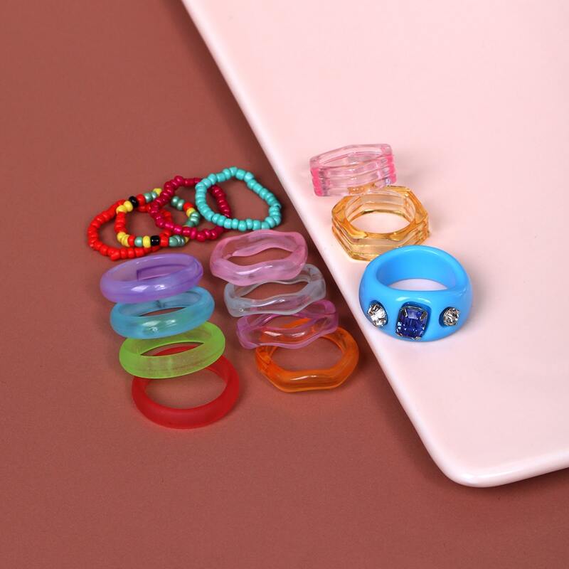 

15pcs Multicolored Ring, Multicolor