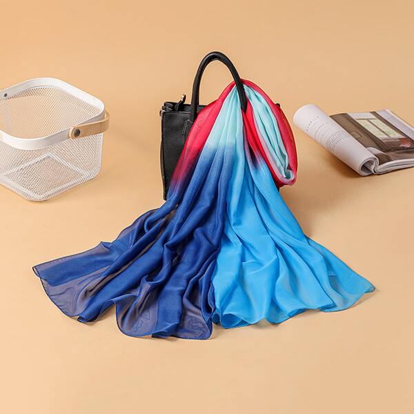 

Ombre Design Scarf, Blue