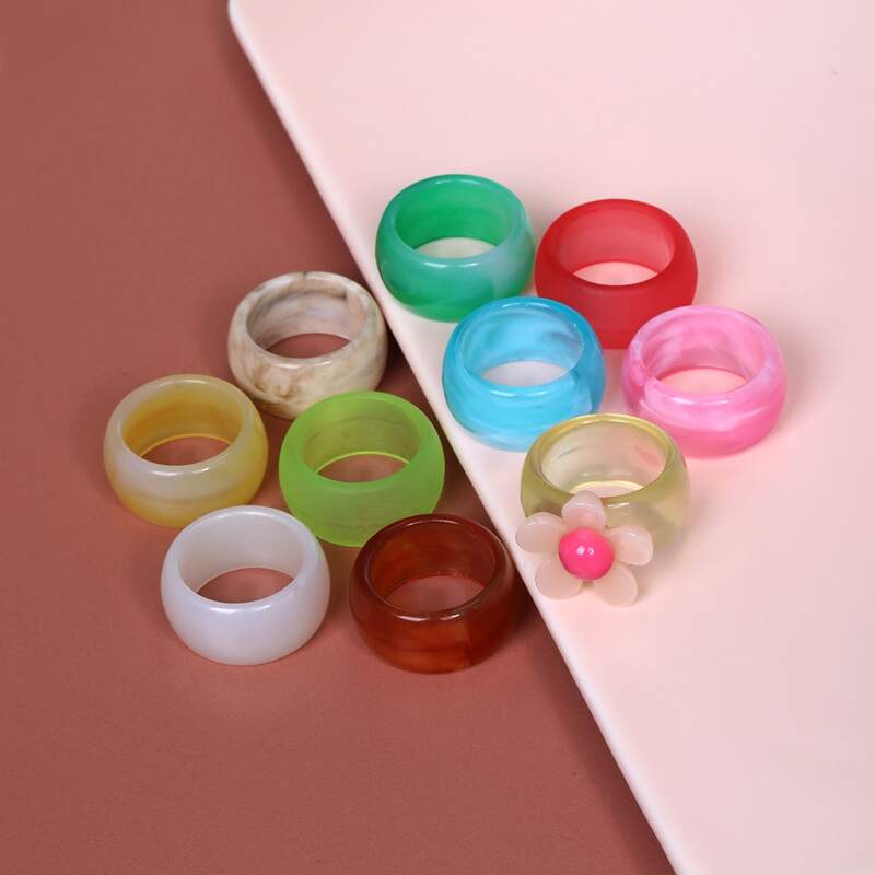 

10pcs Multicolored Ring, Multicolor