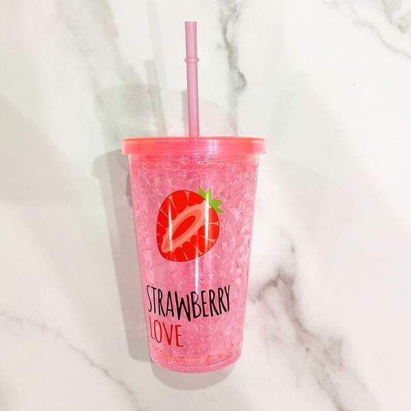 

Strawberry Print Tumbler, Watermelon pink