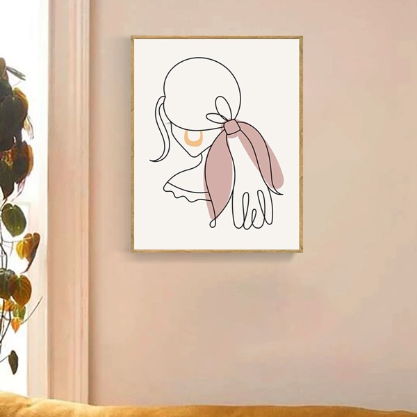 

Abstract Figure Graphic Unframed Painting, Multicolor