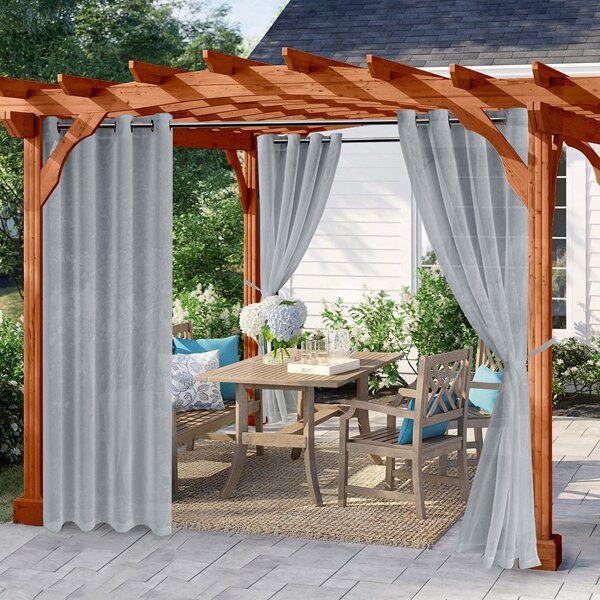 

Solid Color Single Panel Curtain, Grey