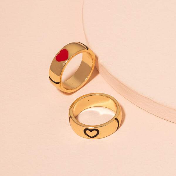 

2pcs Alloy Ring, Gold