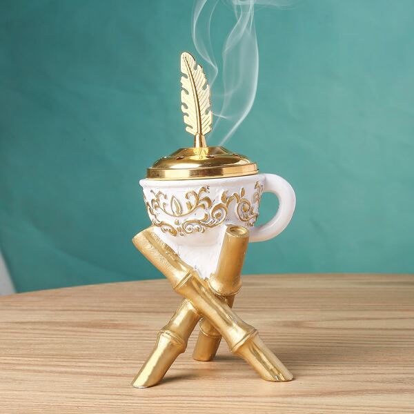 

Leaf Design Incense Burner, Multicolor