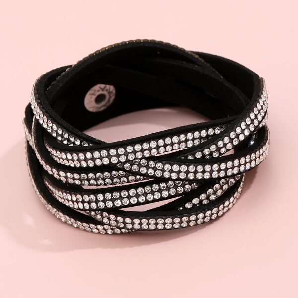 

Rhinestone Decor Bracelet, Black