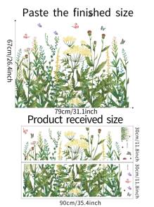 Plants Print Wall Sticker - Green - View 2