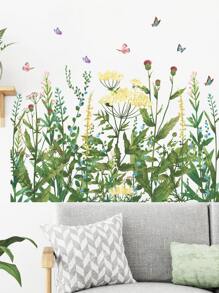 Plants Print Wall Sticker - Green - View 3