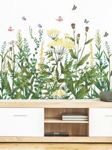 Plants Print Wall Sticker - Green - View 5