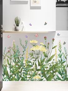 Plants Print Wall Sticker - Green - View 6