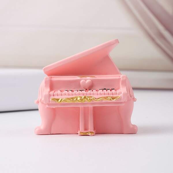 

1pc Piano Shaped Art Decoration, Pink