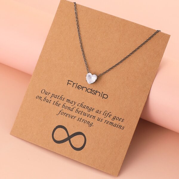 

Heart Pendant Necklace, Gun black
